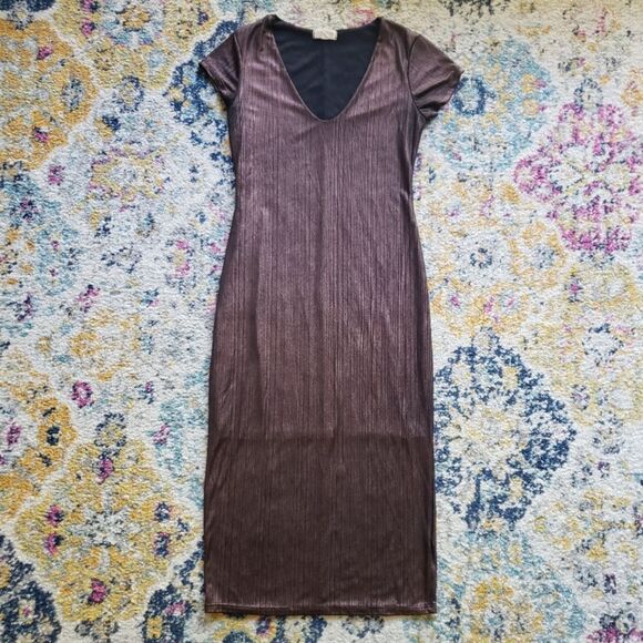 METALLIC bodycon dress - Picture 1 of 14